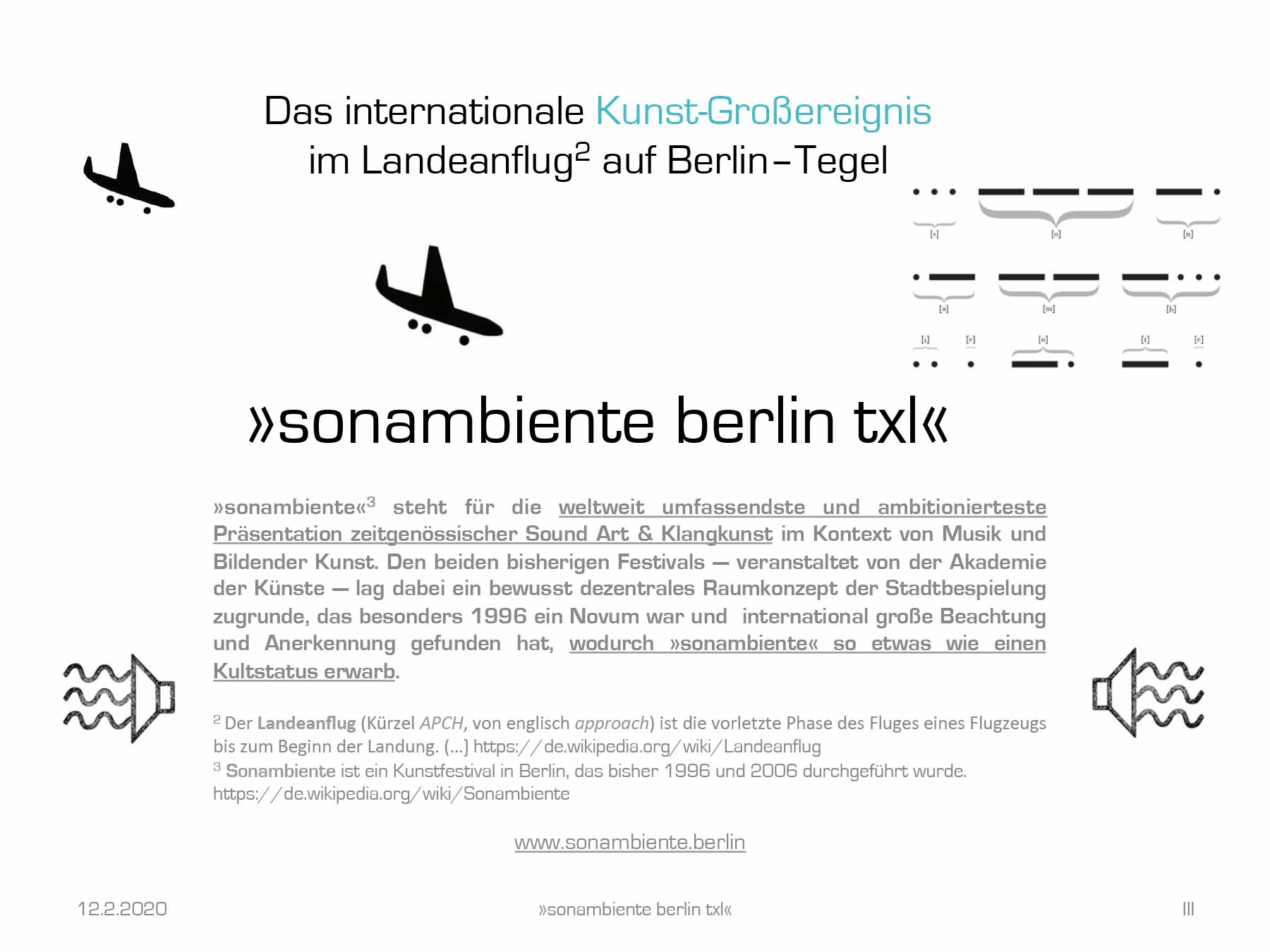 sonambiente berlin txl | sound without borders | 3rd festival for eyes ...